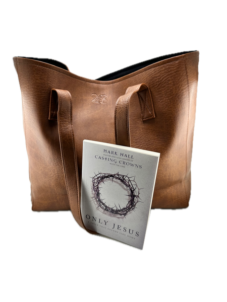 20th Anniversary Leather Tote PLUS Only Jesus Devotional