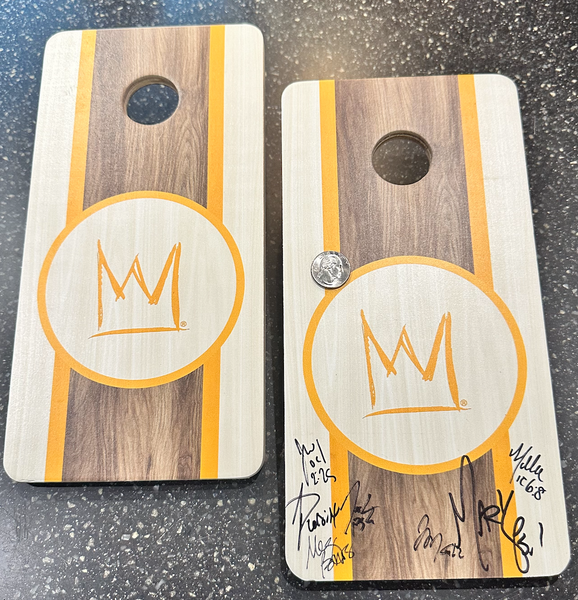 CASTING CROWNS Mini-Cornhole Board Set - Autographed