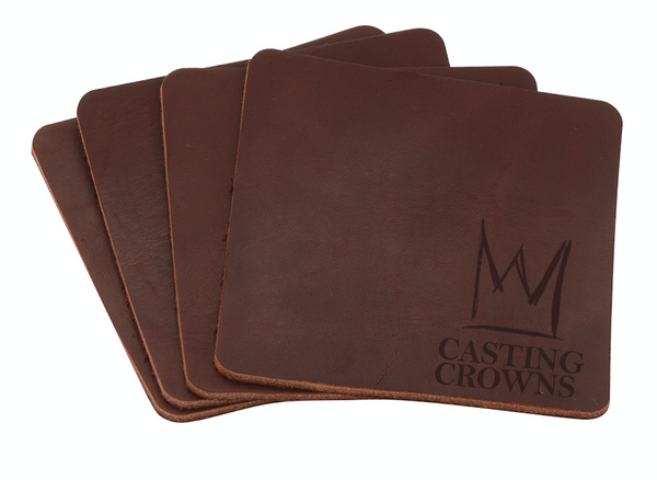 Leather ONLY JESUS  Coaster Set